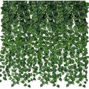 24 Pack 173ft Artificial Ivy Greenery Garland,Fake Vines Hanging Plants Backdrop